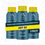 Oars + Alps SPF 50 Sunscreen Spray for Beach and Trail Use, Reef-Safe Wet Skin Broad Spectrum