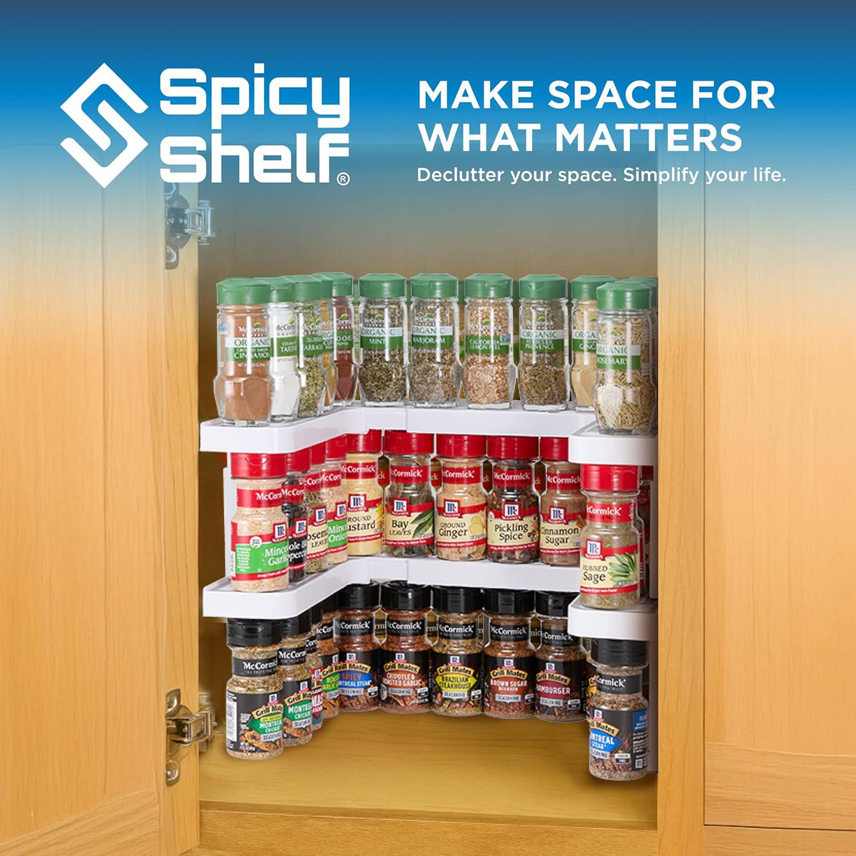 Spicy Shelf 3.0 - Quick-Access Seasoning Rack for Sharper, More Productive Kitchen Sessions