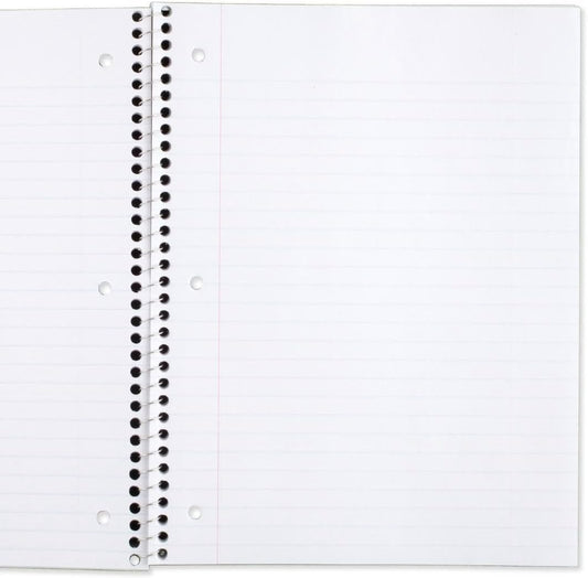 spiral-bound with 3-hole punched pages compatible with standard ring binders