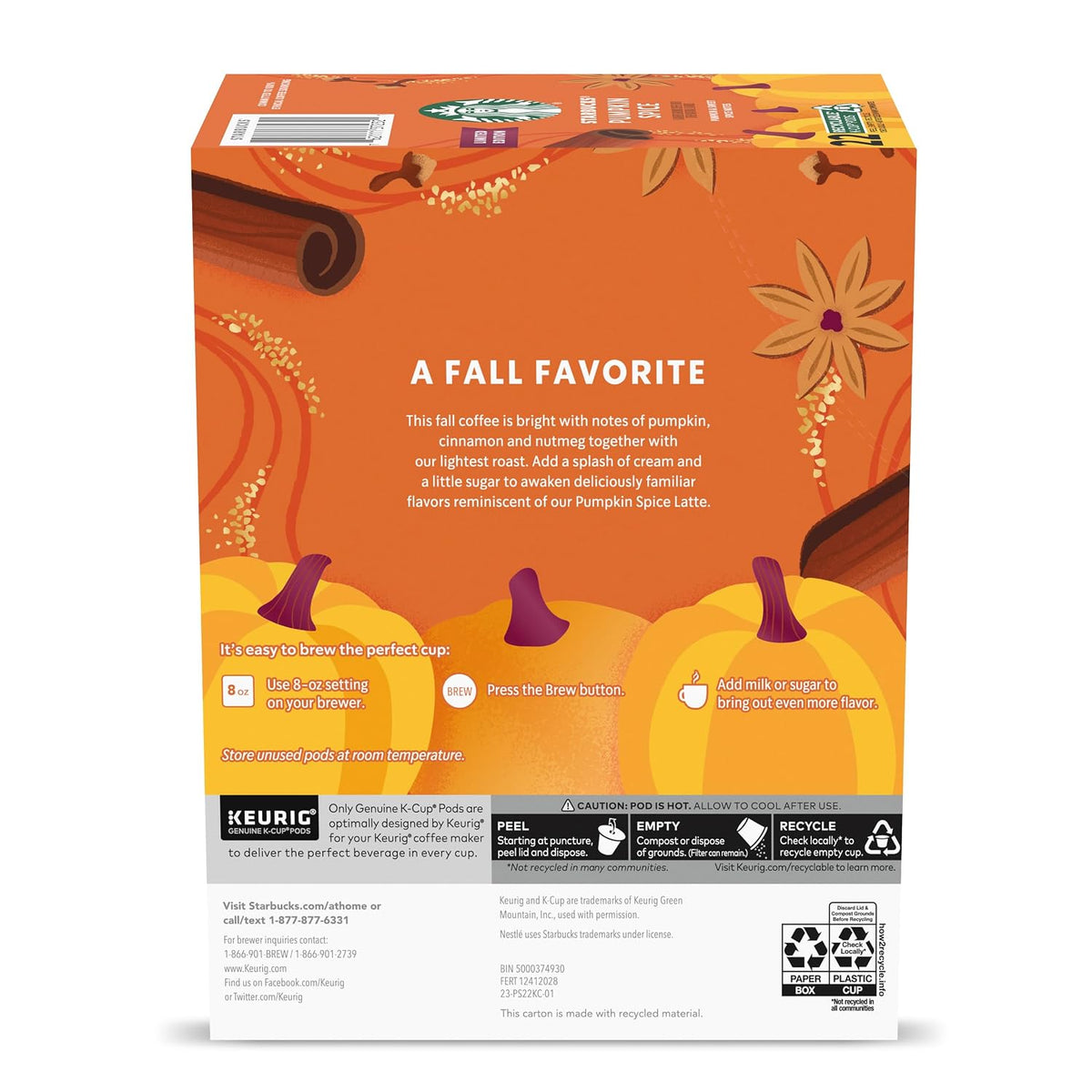 Starbucks Limited Edition Pumpkin Spice Coffee – Warming Seasonal Comfort Brew for Relaxed Weekend Wind-Down Moments