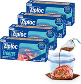 Ziploc Gallon Freezer Bags – Stay Open Design for Hands-Free Batch Cooking and Meal Prep Efficiency