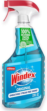 Windex Original Blue Glass Cleaner – Living Room Decor Essential for Crystal-Clear Mirrors and Tabletops