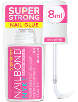 NYK1 Brush On Nail Glue for Fake Nails – Oversized 8ml Heirloom Bottle for the Discerning Nail Collector, 8ml