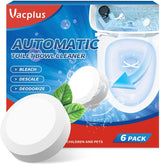 Vacplus Toilet Bowl Cleaners – Calming Master Bathroom Ritual, 6-Count Septic-Safe Tablets for a Spa-Like Nightly Routine