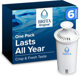 Brita Standard Water Filter 6-Pack – Reusable Pitcher Filters That Replace Up to 1,800 Plastic Bottles a Year