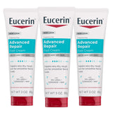 Eucerin Advanced Repair Foot Cream – Clean Beauty Foot Lotion for Uncluttered Vanities, Fragrance-Free 3 oz Tube, Pack of 3