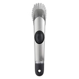 OXO Steel Soap Dispensing Dish Brush – Soft Non-Slip Grip Dish Brush for Arthritis Sufferers and Aging Hands