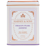 Harney & Sons Dragon Pearl Jasmine Tea – Uncluttered Pantry Staple, 20 Pre-Portioned Sachets in a Clean White Tin