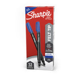 Sharpie Felt Tip Pens, Fine Point (0.4mm) Blue, 12 Count – Back-to-School Must-Have for Student Notebooks and Homework