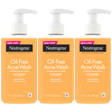 Neutrogena Oil-Free Acne Wash – Teen Skincare Cleanser for Shared Family Bathroom, Gentle Salicylic Acid Pump for Young Acne-Prone Skin