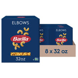 Barilla Elbows 16 oz Boxes (8-Pack) – Iron and B-Vitamin Fortified Pasta for Wholesome Family Meals
