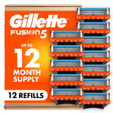 Gillette Fusion5 Razor Refills – Essential 5-Blade Design for Effortless Daily Grooming