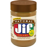 Jif Natural Creamy Peanut Butter Spread and Honey – Clean Label Protein Spread for Meal Prep, 28 oz Jar