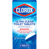 Clorox Ultra Clean Toilet Tablets Bleach & Blue – Calming Rain Clean Scent for Self-Care Bathroom Rituals