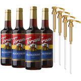 Torani Strawberry Flavored Syrup 4-Pack - Parent Approved Way to Make Italian Sodas and Snow Cones at Home