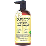 PURA D'OR Original Gold Label Anti-Thinning Shampoo – Premium Botanical Volumizing Treatment for Fuller Hair