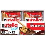 Nutella & GO! Hazelnut Spread with Breadsticks – Office Desk Drawer 3 PM Pick-Me-Up Snack, 12 Single-Serve 1.8 oz Cups