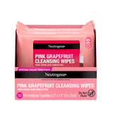 Neutrogena Pink Grapefruit Cleansing Towelettes – Portable Post-Workout Face Cleanser for the Gym, 25 Count Twin Pack