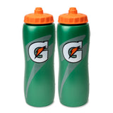 Gatorade 32 Oz Squeeze Water Sports Bottle 2-Pack - Workout Hydration for Gym, CrossFit, and Cycling Sessions