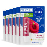 NIVEA Sheer Color Lip Balm 6-Pack – Affordable Holiday Gift Set for Her, Vegan Tinted Lip Care