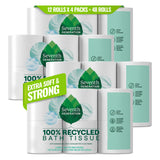 Seventh Generation Toilet Paper – Chemical-Free Sensitive Skin Bath Tissue for Evening Wellness Rituals, 12 Rolls