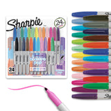 Sharpie Electro Pop Permanent Markers 24 Count - Creative Birthday Gift Set for Teens, Hobbyists, and Aspiring Young Artists