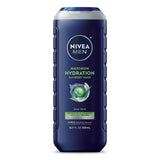 NIVEA MEN Maximum Hydration Body Wash for Dry Skin – Single-Bottle 3-in-1 Simplification for Uncluttered Minimalist Bathrooms