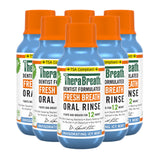 TheraBreath Fresh Breath Mouthwash – Hotel and Flight Friendly Oral Care, Alcohol-Free Travel Size 6-Pack