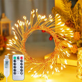 Minetom Star String Lights Battery Operated – Understated Neutral Tone Decor for Clutter-Free Living Spaces
