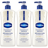 Vaseline Intensive Care Advanced Repair Lotion – Allergy-Friendly Fragrance-Free Daily Lotion for Shared Bathrooms, Pack of 3