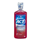 ACT Anticavity Zero Alcohol Fluoride Mouthwash for Shared Family Bathroom Routines, 18 fl. oz. Kid-Friendly Daily Rinse
