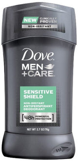 Dove Men+Care Antiperspirant Stick Sensitive Shield 2.7 oz 4 Pack Travel Sized Deodorant for Gym and Trips