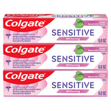 Colgate Whitening Toothpaste for Sensitive Teeth – Premium Enamel Repair Treatment with Potassium Nitrate and Sodium Fluoride, 6 Oz 3-Pack
