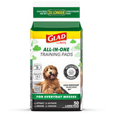 Glad for Pets Black Charcoal Puppy Pads - Leak-Proof Confinement Crate Floor Protection, 6-Layer 23 x 23 in, 100 Count