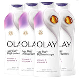 Olay Premium Body Wash for Women – Elegant Anti-Aging Cleanser with Vitamin Complex (Pack of 4)