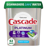 Cascade Platinum ActionPacs Holiday Gift for Hosts, Lemon Scent 88-Count Dishwasher Set