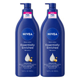 NIVEA Essentially Enriched Hyaluronic Acid Moisturizer – Simple One-Bottle Body, Hand and Foot Lotion for Intentional Routines