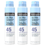 Neutrogena Ultra Sheer Sunscreen Spray SPF 45 – Vitamin E-Enriched Facial Mist for Daily Skincare Rituals