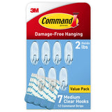 Command Clear Adhesive Hooks – 7-Pack Invisible Wall Hooks for Hallway Art and Entryway Styling
