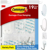 Command Clear Variety Pack - Invisible Hanging Strips and Hooks for Clutter-Free Minimalist Wall Displays