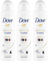 Dove Dry Spray Antiperspirant Sheer Fresh – Travel-Sized Sweat Control for Camping and Hiking, 3-Pack