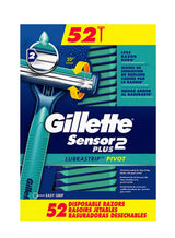 Gillette Sensor2 Plus 52-Pack Disposable Razors – Spa-Quality Shave for Your Self-Care Ritual