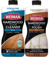Weiman Wood Floor Polish and Restorer 3PC Bundle - Pet and Child Safe Hardwood Floor Cleaner, Non-Toxic Formula for Family Rooms