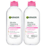Garnier Micellar Water Makeup Remover – Calming Pre-Bedtime Skincare Ritual with Vegan, Fragrance-Free Formula, 13.5 Fl Oz 2 Count