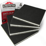 X-PROTECTOR Furniture Grippers 3" – Minimal-Profile Felt and Rubber Pads for Design-Conscious Bedrooms and Dining Rooms