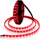 ALITOVE Red LED Tape Light 5M 300 LEDs Cuttable 12V DC for Under Cabinet Stair Accent and Modern Interior Decor Without Power Supply