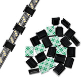 GooChan LED Strip Light Clips – Home Office Focus Lighting Mounts Behind Monitors, Adhesive Holders, 100 Pack