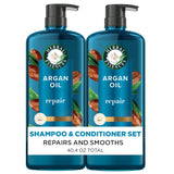Herbal Essences Argan Oil Shampoo & Conditioner Set – Premium Kew-Approved Botanicals, Salon-Style Repair at Home