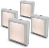 MAZ-TEK Warm White LED Night Light – Calming Bedtime Glow for a Wind-Down Routine, 4 Pack