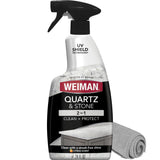 Weiman Quartz Countertop Cleaner and Polish — Streak-Free Shine for Granite, Marble, and Stone Kitchen Islands